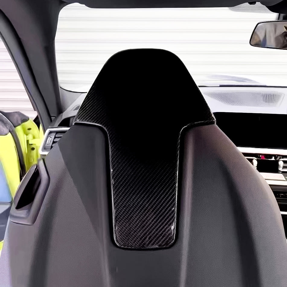Carbon Fiber Seat Back Cover for BMW G80 M3, F91 F92 F93 M8, F97 X3M, F98 X4M (2020-2022) - EuroSpeed