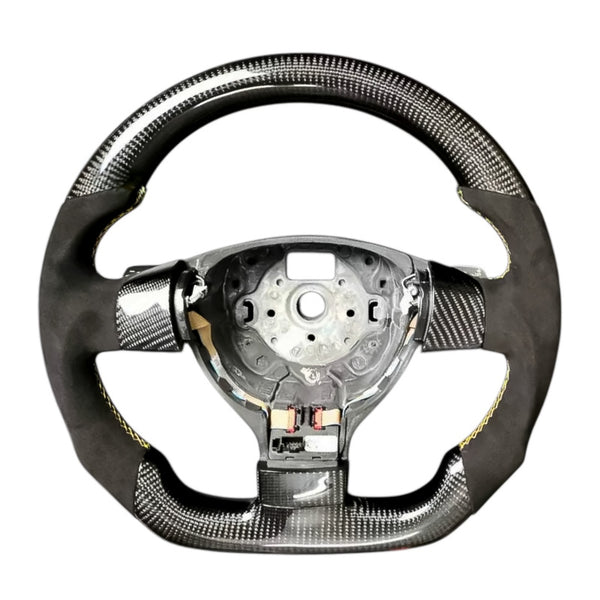 Carbon Fiber Steering Wheel with Leather/Alcantara for VW Golf MK5 - EuroSpeed