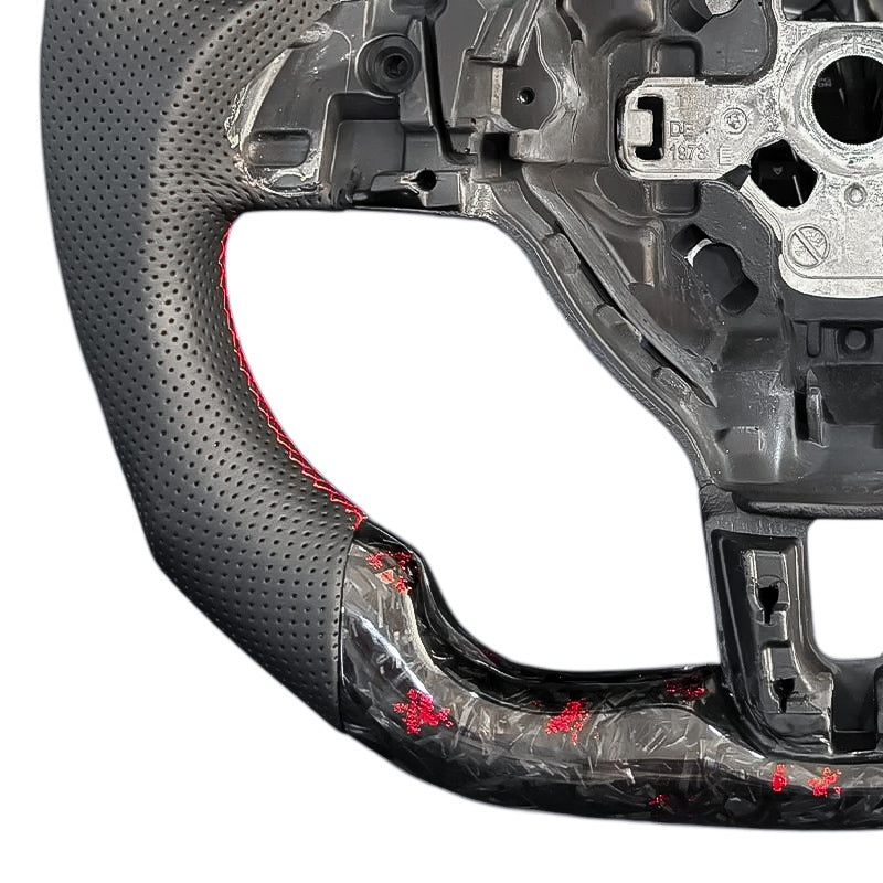 Carbon Fiber Steering Wheel with Leather/Alcantara for VW Golf MK6, Passat, Polo - EuroSpeed