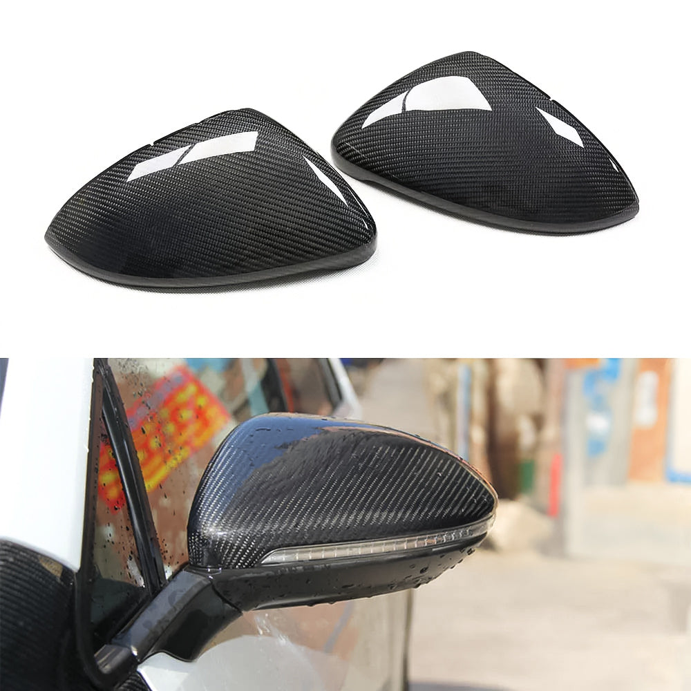 Carbon Fiber Mirror Cap Replacements for Volkswagen Golf MK6, Passat, CC, Beetle, Scirocco - EuroSpeed