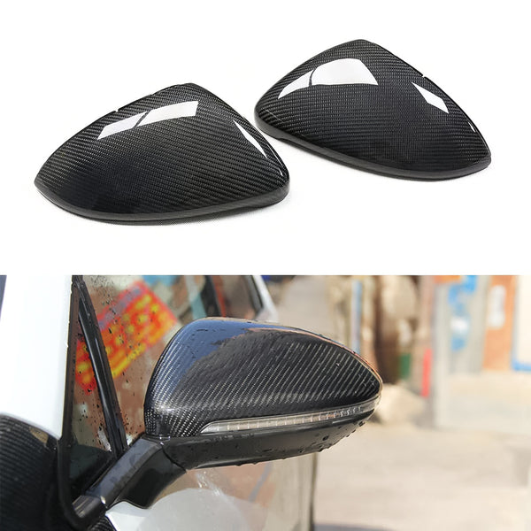 Carbon Fiber Mirror Cap Replacements for Volkswagen Golf MK6, Passat, CC, Beetle, Scirocco - EuroSpeed