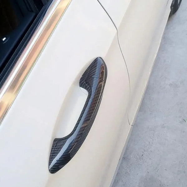 Carbon Fiber Door Handle Cover For Mercedes Benz C Class W205 AMG GT 2D - EuroSpeed