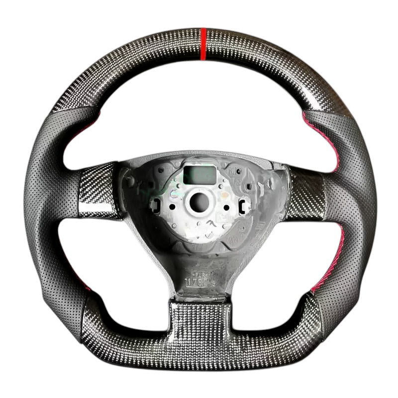Carbon Fiber Steering Wheel with Leather/Alcantara for VW Golf MK5 - EuroSpeed
