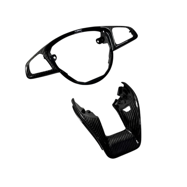 Carbon Fiber Steering Wheel Trim Cover for Mercedes-Benz AMG Models (2015+) - EuroSpeed
