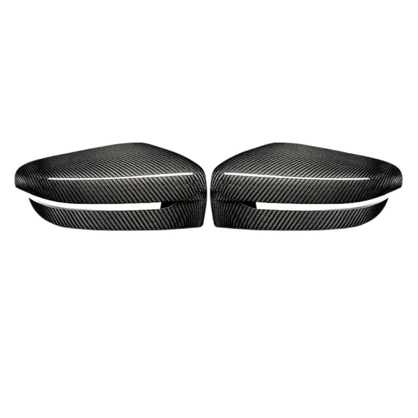 Carbon Fiber Mirror Cap Covers for BMW 2, 3, 4, 5, 6, 7, and 8 Series (G42, G20, G28, G22, G23, G26 M400i, G30, G38, G32 GT, G11, G12, G14, G15, G16) - EuroSpeed