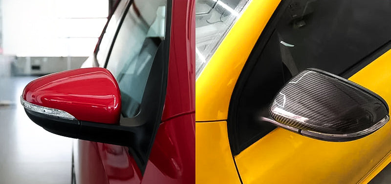 Carbon Fiber Mirror Cap Replacements for Volkswagen Golf MK6, Passat, CC, Beetle, Scirocco - EuroSpeed