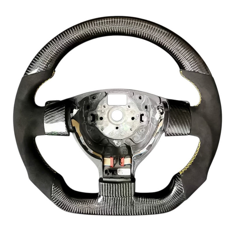 Carbon Fiber Steering Wheel with Leather/Alcantara for VW Golf MK5 - EuroSpeed