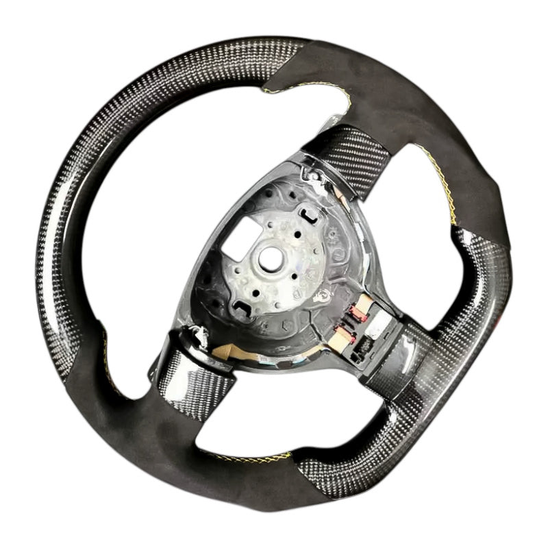 Carbon Fiber Steering Wheel with Leather/Alcantara for VW Golf MK5 - EuroSpeed