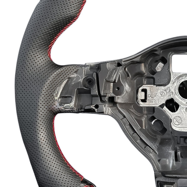 Carbon Fiber Steering Wheel with Leather/Alcantara for VW Golf MK6, Passat, Polo - EuroSpeed