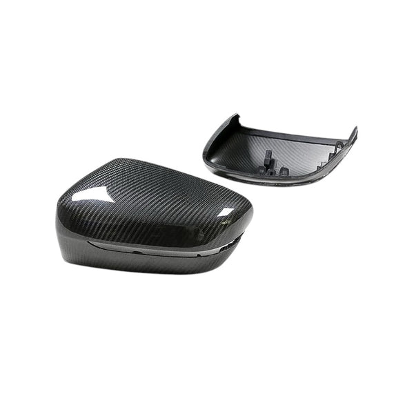 Carbon Fiber Mirror Cap Replacements for BMW 2, 3, 4, 5, 6, 7, and 8 Series (G42, G20, G28, G22, G23, G26 M400i, G30, G38, G32 GT, G11, G12, G14, G15, G16) - EuroSpeed