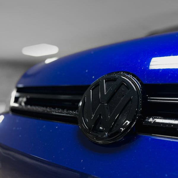 Grill & Emblem Blackout Kit for Volkswagen Golf MK7 (Gloss Black) - EuroSpeed