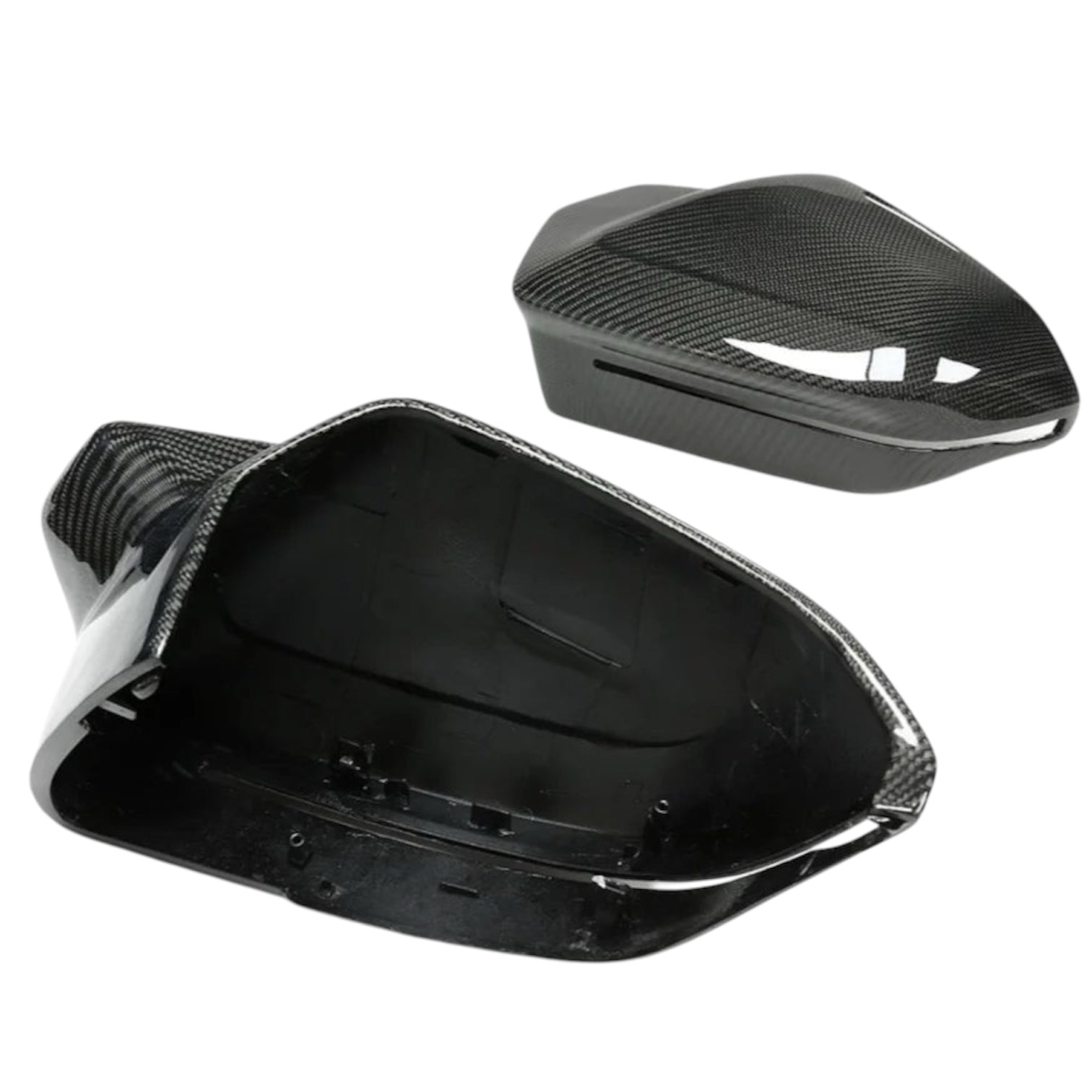 M-Style Carbon Fiber Side Mirror Covers for BMW 5 Series G60/G68, 7 Series G70, X3 G45, M5 G90 (2024+) LHD - EuroSpeed