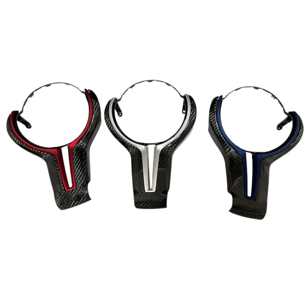 Carbon Fiber Steering Wheel Trim For BMW M Series F80 F82 F10 F06 F12 F13 F15 F16 & M Models (1-6 Series) - EuroSpeed