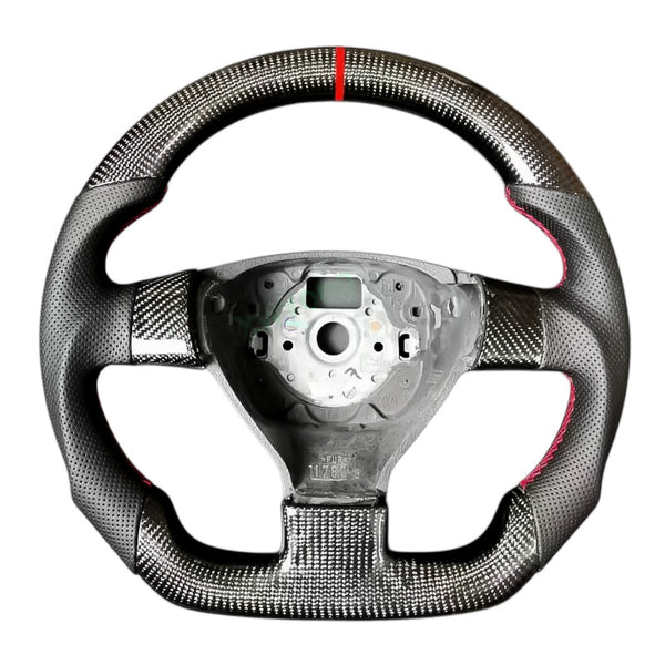 Carbon Fiber Steering Wheel with Leather/Alcantara for VW Golf MK5 - EuroSpeed