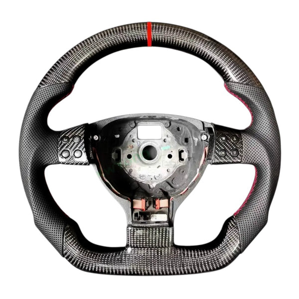 Carbon Fiber Steering Wheel with Leather/Alcantara for VW Golf MK5 - EuroSpeed