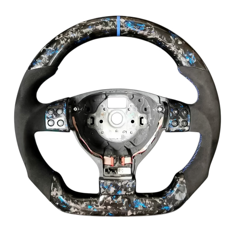 Carbon Fiber Steering Wheel with Leather/Alcantara for VW Golf MK5 - EuroSpeed