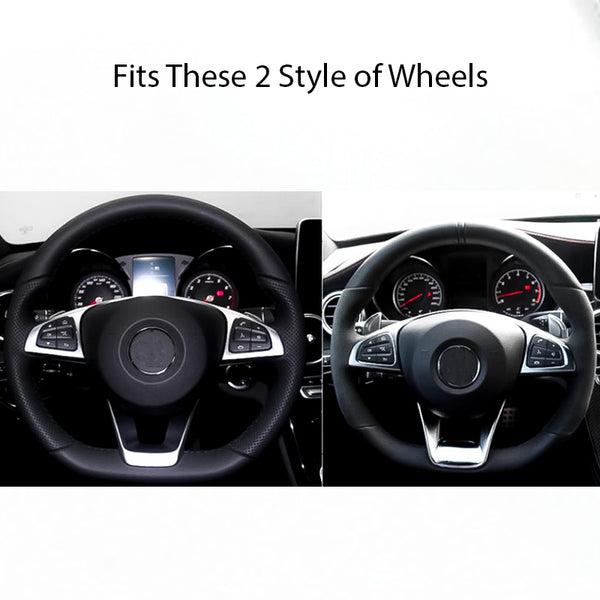 Carbon Fiber Steering Wheel Trim Cover for Mercedes-Benz AMG Models (2015+) - EuroSpeed