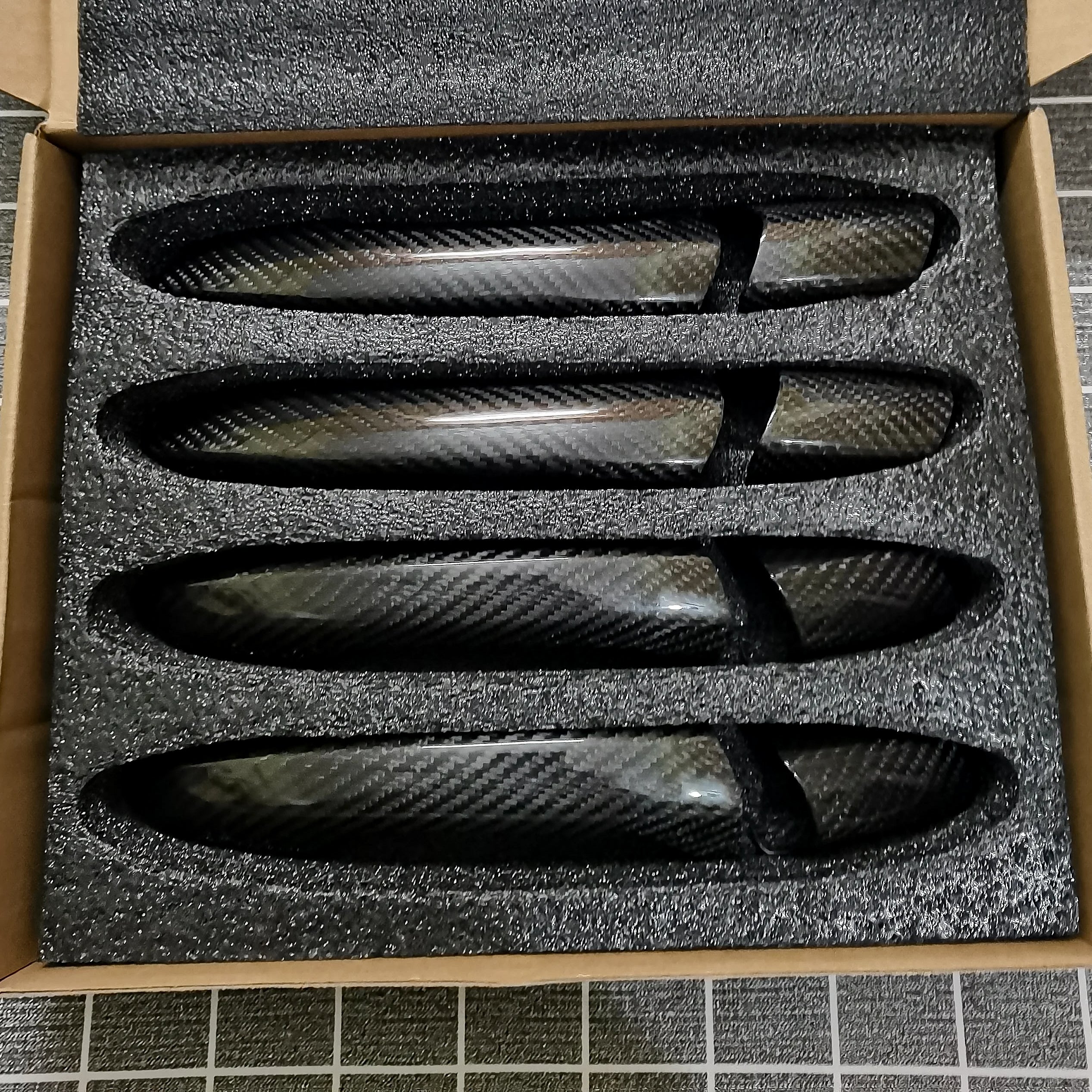 Carbon Fiber Door Handle Covers for Mercedes-Benz W176, W246, W204, W207, W212, W221, W156, X204, W117, W218, GL, GLS, W166, R172, SL, QX30 - EuroSpeed