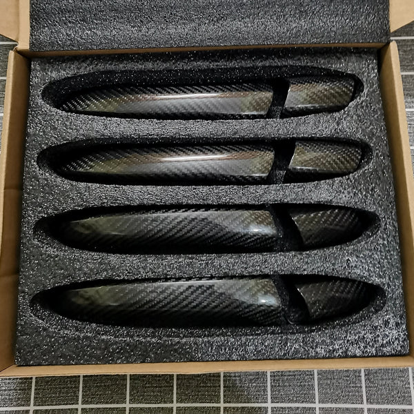 Carbon Fiber Door Handle Covers for Mercedes-Benz W176, W246, W204, W207, W212, W221, W156, X204, W117, W218, GL, GLS, W166, R172, SL, QX30 - EuroSpeed