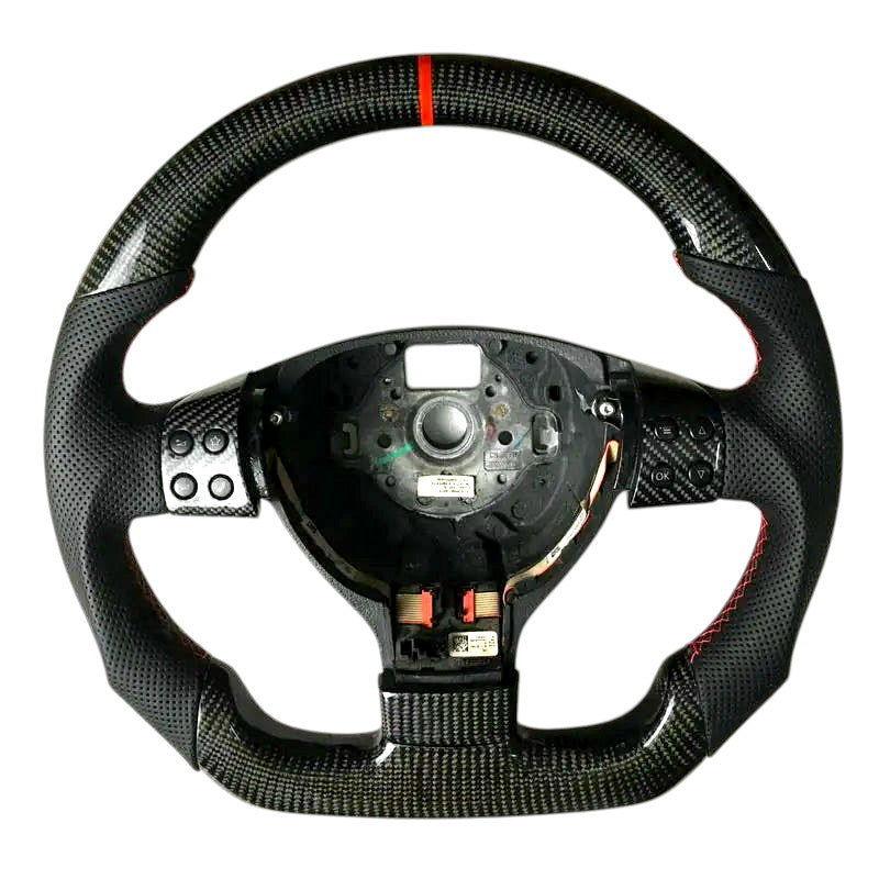 Carbon Fiber Steering Wheel with Leather/Alcantara for VW Golf MK5 - EuroSpeed