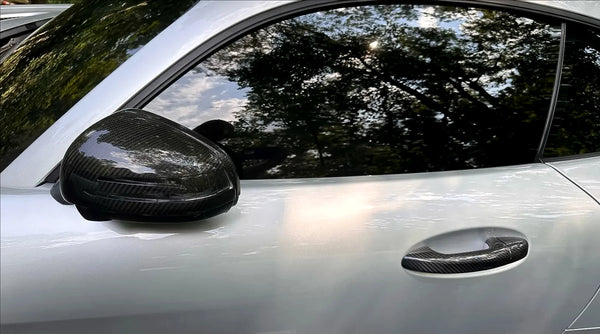 Carbon Fiber Door Handle Cover For Mercedes Benz C Class W205 AMG GT 2D - EuroSpeed