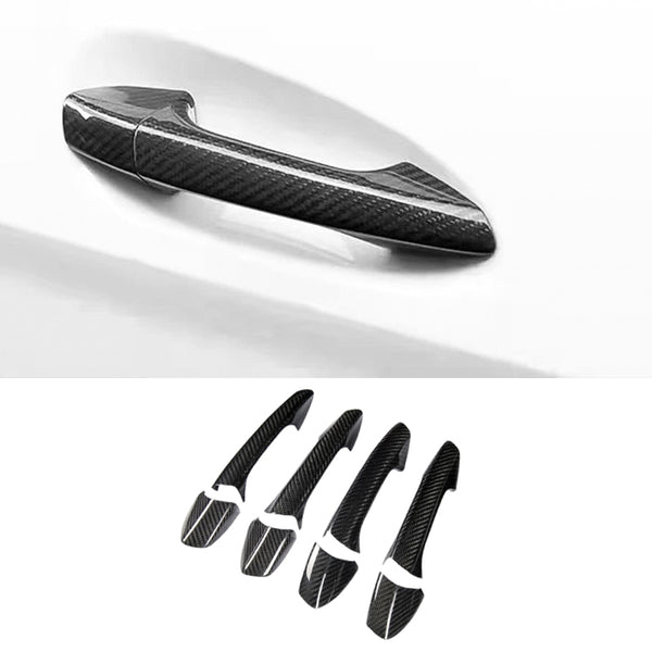 Carbon Fiber Door Handle Covers for Mercedes-Benz W176, W246, W204, W207, W212, W221, W156, X204, W117, W218, GL, GLS, W166, R172, SL, QX30 - EuroSpeed