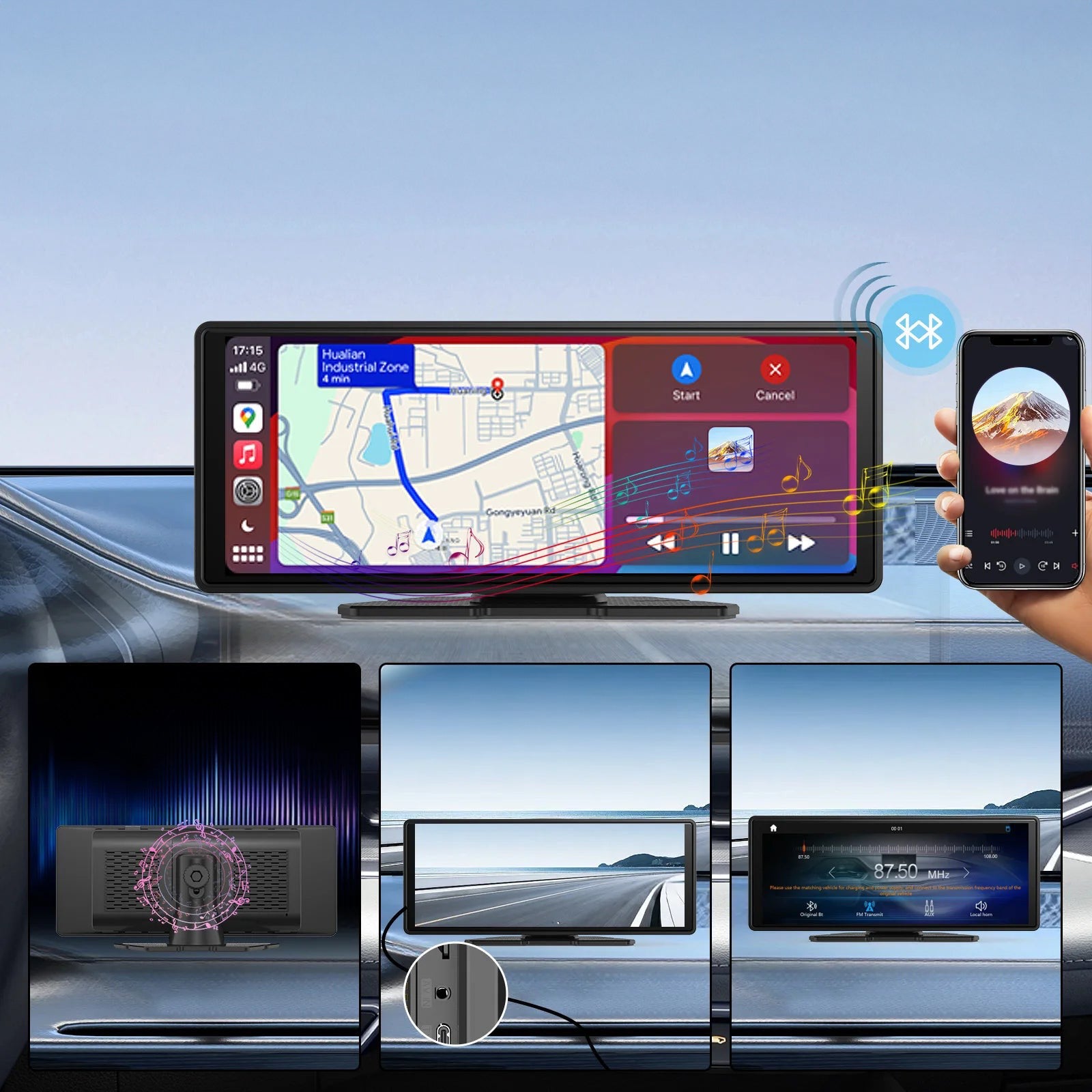 Touchscreen Wireless CarPlay & Android Auto Screen – Universal 10.26" Display Upgrade for Any Car - EuroSpeed