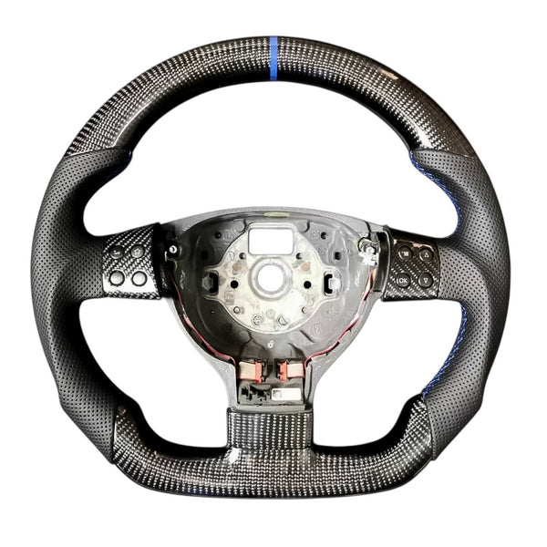 Carbon Fiber Steering Wheel with Leather/Alcantara for VW Golf MK5 - EuroSpeed