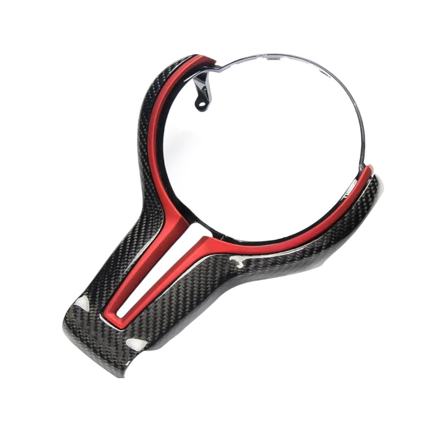 Carbon Fiber Steering Wheel Trim For BMW M Series F80 F82 F10 F06 F12 F13 F15 F16 & M Models (1-6 Series) - EuroSpeed