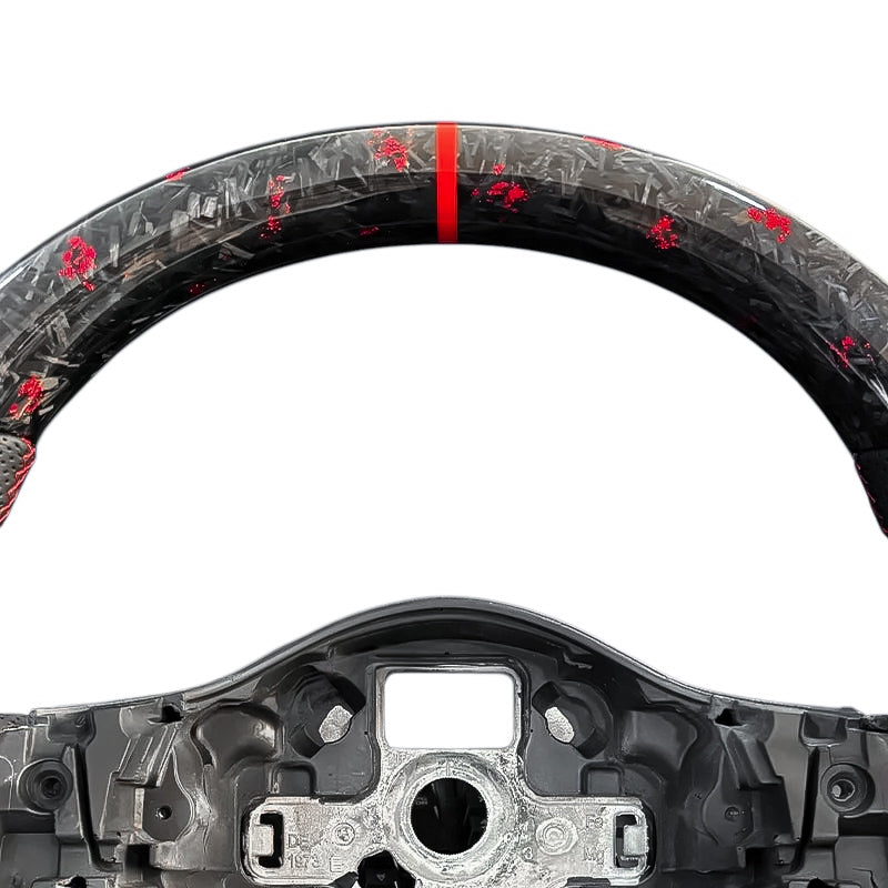 Carbon Fiber Steering Wheel with Leather/Alcantara for VW Golf MK6, Passat, Polo - EuroSpeed