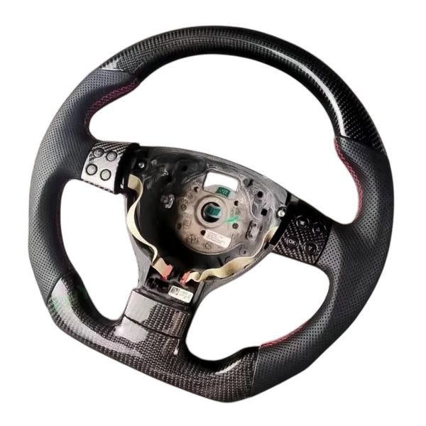 Carbon Fiber Steering Wheel with Leather/Alcantara for VW Golf MK5 - EuroSpeed