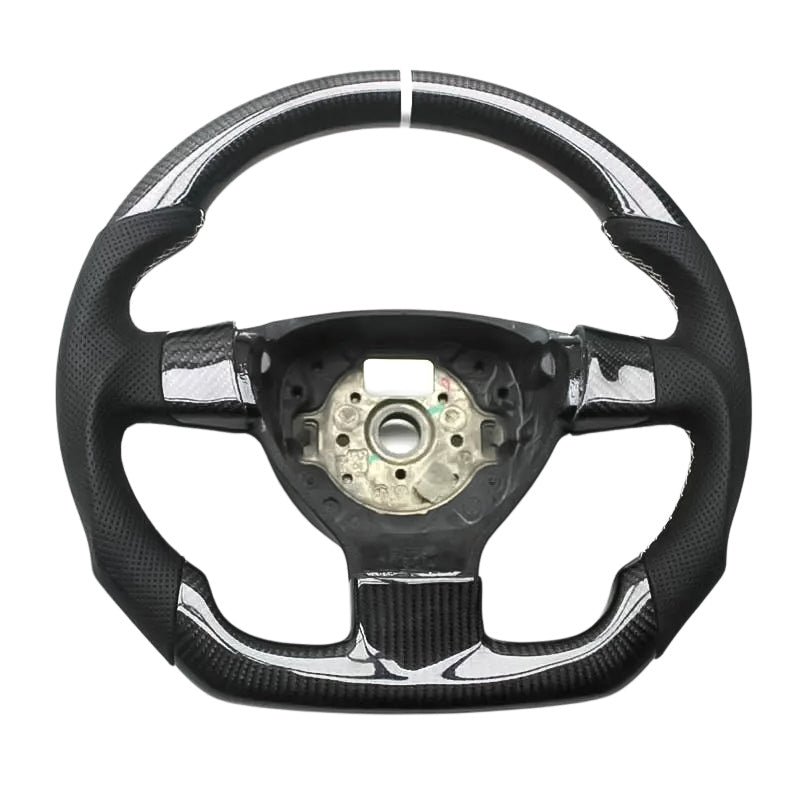 Carbon Fiber Steering Wheel with Leather/Alcantara for VW Golf MK5 - EuroSpeed