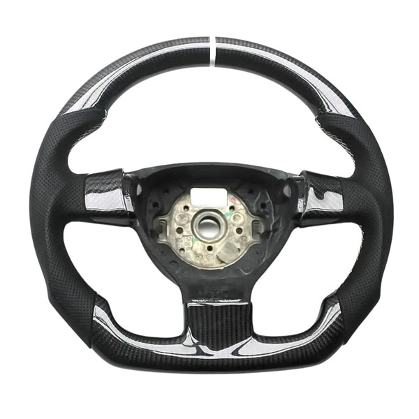 Carbon Fiber Steering Wheel with Leather/Alcantara for VW Golf MK5 - EuroSpeed