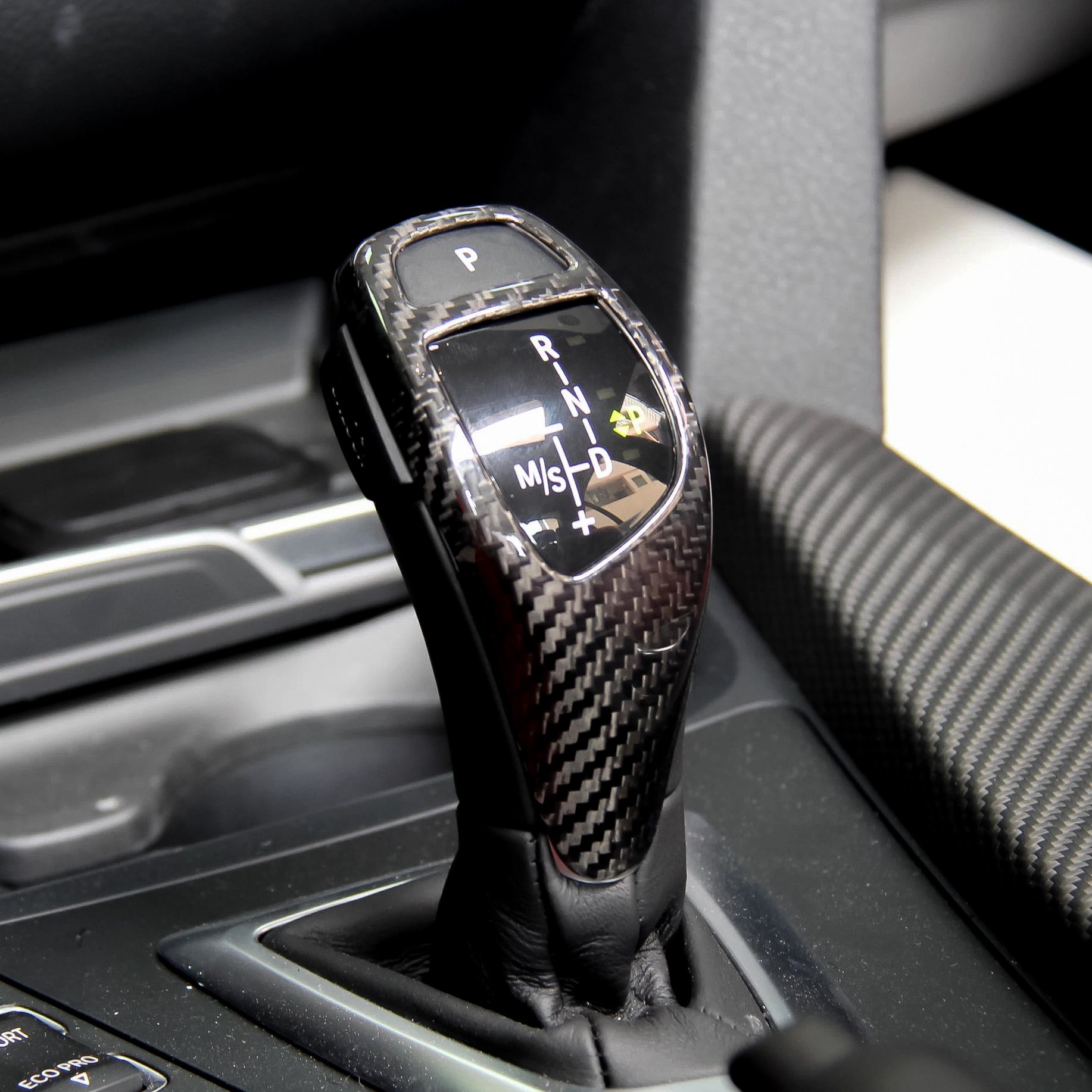Carbon Fiber Gear Shifter Cover for BMW 1, 2, 3, 4, 6, X Series & i8 (2011-2018) – LHD - EuroSpeed