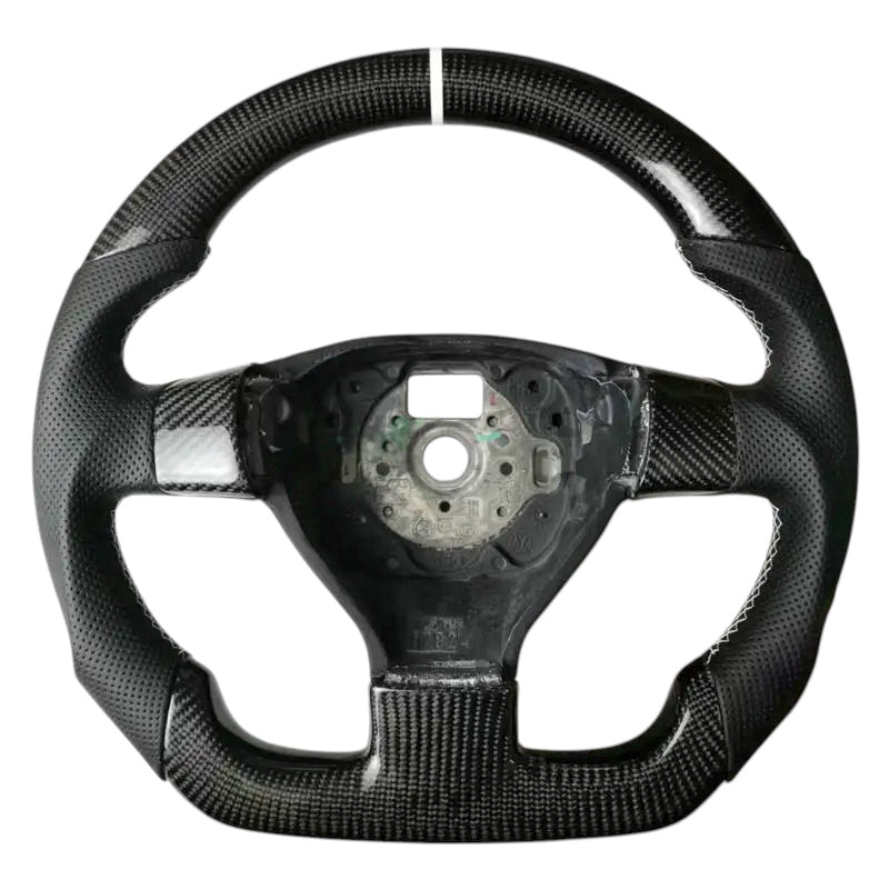 Carbon Fiber Steering Wheel with Leather/Alcantara for VW Golf MK5 - EuroSpeed