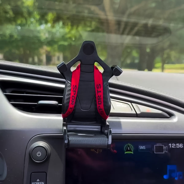 Racing Seat Car Phone Holder - 360° Rotatable Air Vent Mount - EuroSpeed