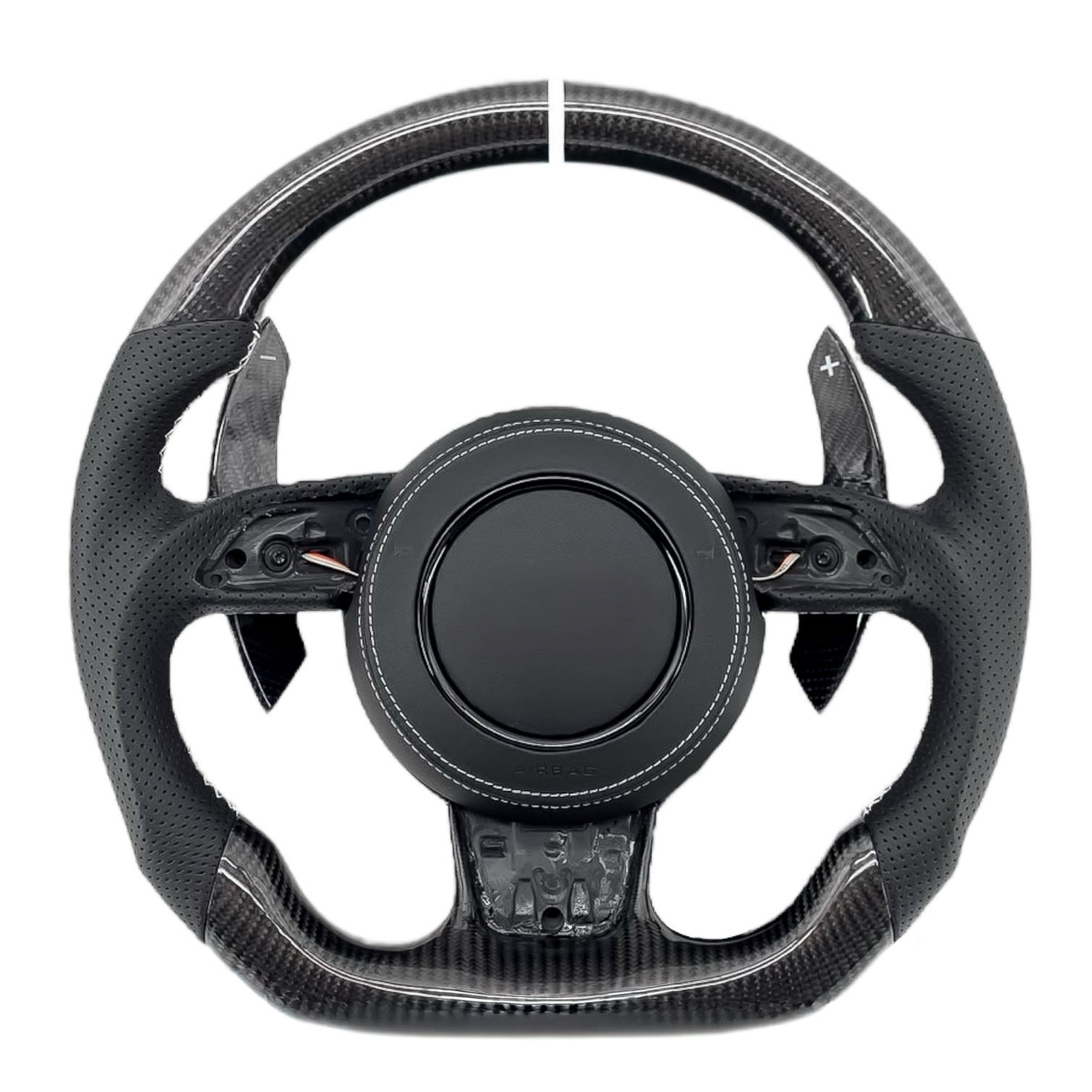 Carbon Fiber Steering Wheel for 2014–2016 A3/S3/RS3 (8V), 2013–2016 Audi A4/S4/RS4 & A5/S5/RS5 (B8.5), 2012–2018 A6/S6/RS6 & A7/S7/RS7 (C7/C7.5)