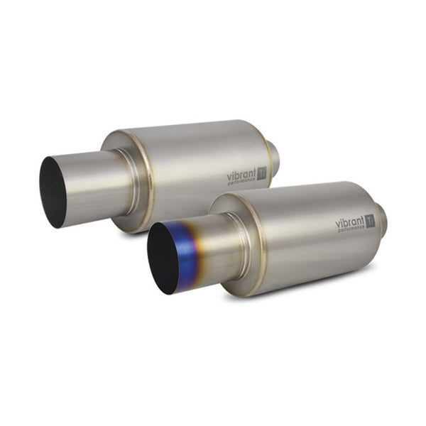 Vibrant Performance Titanium Universal Muffler with Exhaust Tip