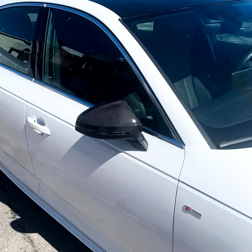 Carbon Fiber Mirror Caps for Audi A4 / S4 / A5 / S5 / RS5 (2017-2019)