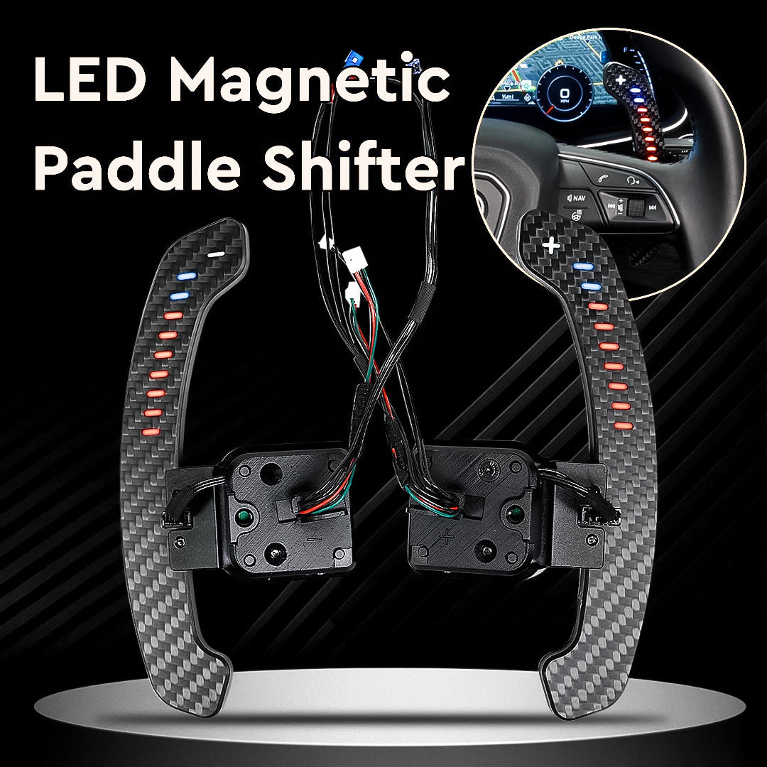 Carbon Fiber Magnetic LED Paddle Shifter for Audi A1, A3, A5, A8, Q3, Q4, Q5, Q7, Q8, S1, S3, S5, SQ5, SQ8, RS3, RS5, RSQ5 - EuroSpeed