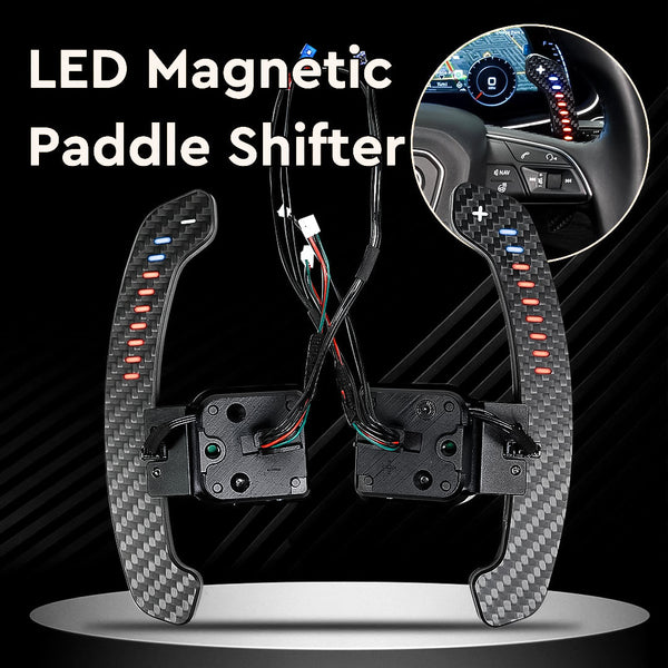 Carbon Fiber Magnetic LED Paddle Shifter for Audi A1, A3, A5, A8, Q3, Q4, Q5, Q7, Q8, S1, S3, S5, SQ5, SQ8, RS3, RS5, RSQ5 - EuroSpeed