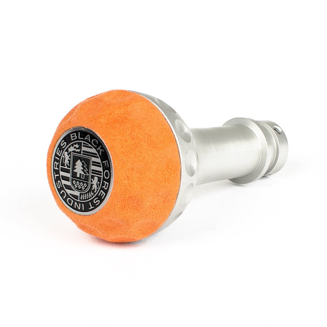 BFI GSB Heavy Weight Shift Knob, Manual, Golf Ball for MINI Cooper, Clubman, Convertible, Roadster & More (2001–2024) - Orange Alcantara / Machined Finish