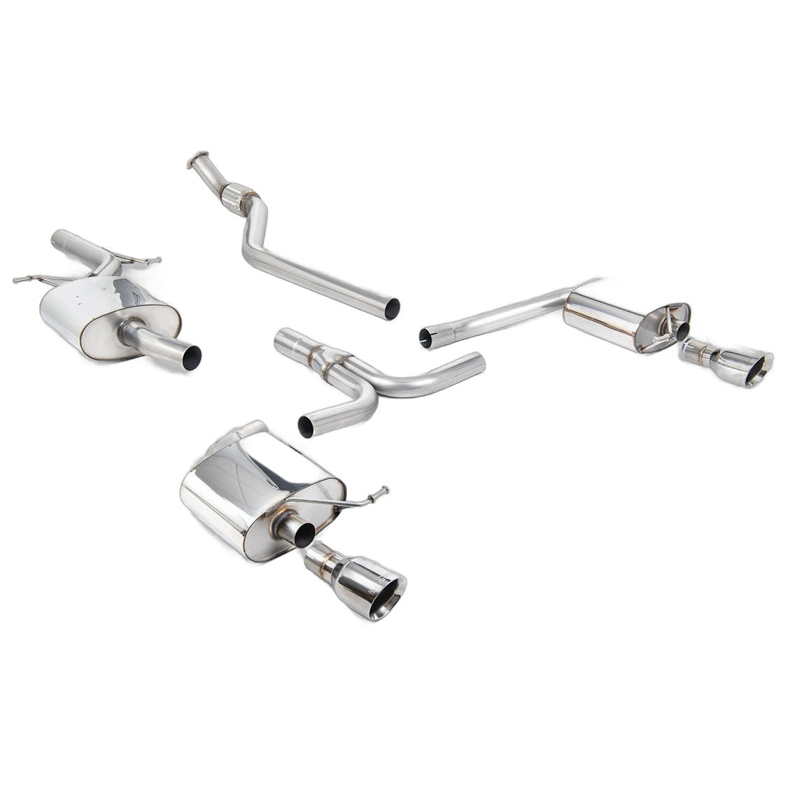 Milltek Sport Resonated GPF Back Exhaust for Audi A4 B8 (2008–2015)