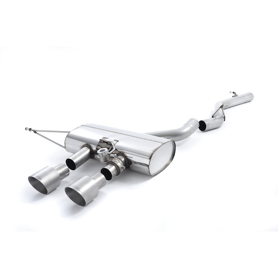 Milltek Sport Non-Resonated Cat-Back Exhaust (VW Golf R MK6 Brushed Titanium Tips) for Volkswagen Golf MK6 (2009–2013)