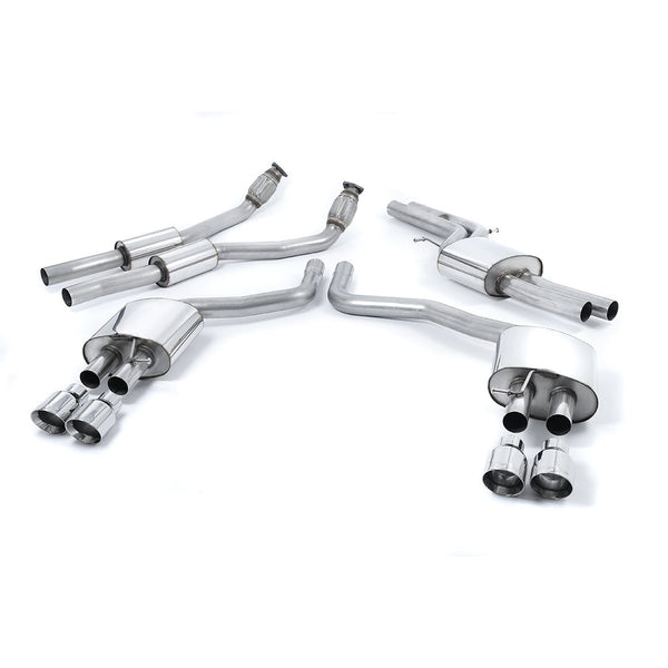 Milltek Sport Resonated Cat-Back Exhaust (Audi C7 S6 S7 Polished Tips) for Audi S6 C7 (2012–2018)