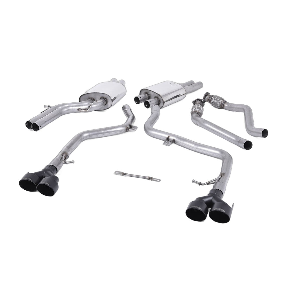 Milltek Sport Race Cat-Back Exhaust (Audi B8.5 S4 S5 Cerakote Black Tips) for Audi S4 B8.5, S5 B8.5 (2012–2016)