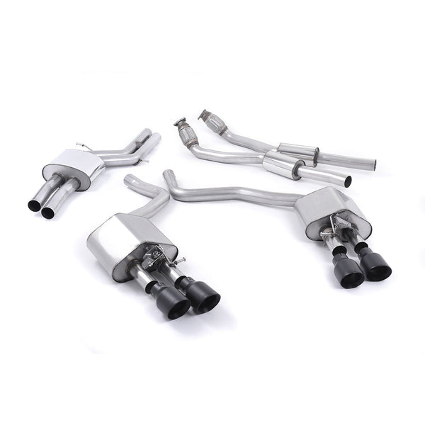Milltek Sport Valved Cat-Back Exhaust (Audi C7 S6 S7 Cerakote Black Tips) for Audi S6 C7 (2012–2018)