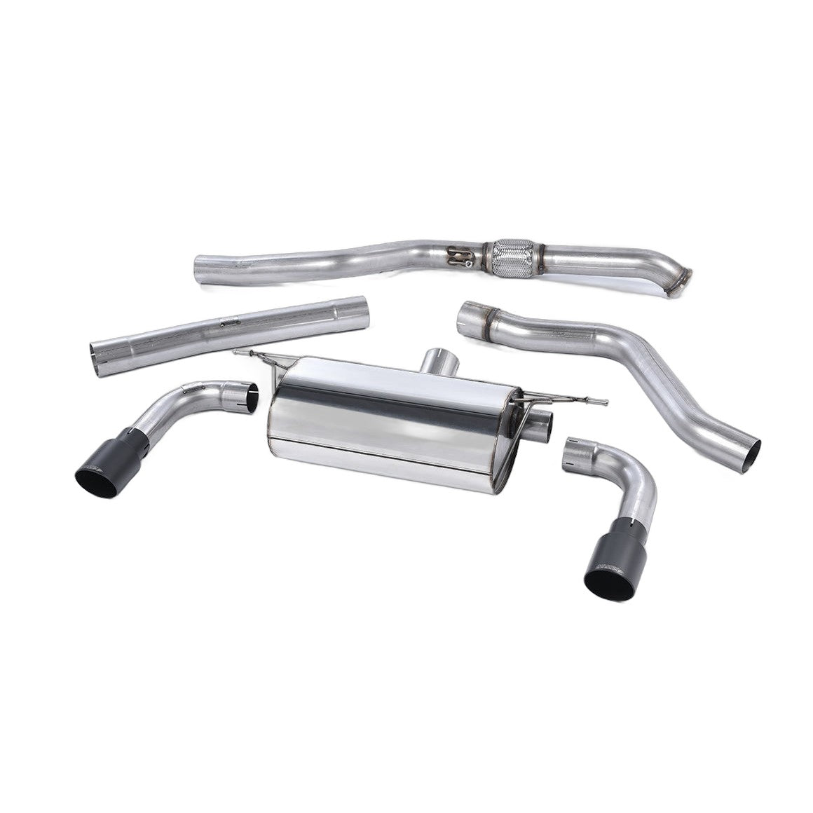 Milltek Sport Resonated Cat-Back Exhaust (BMW F22 M235i Cerakote Black Tips) for BMW 2 Series F22 (2014–2015)