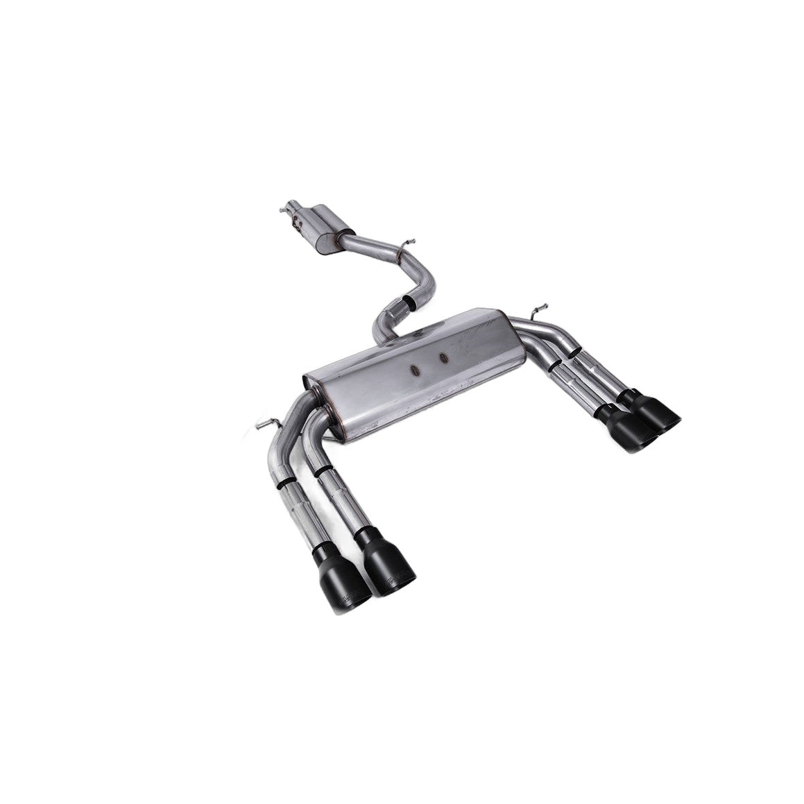 Milltek Sport Resonated Race Cat-Back Exhaust (Audi 8V S3 Cerakote Black Tips) for Audi S3 8V (2013–2018)