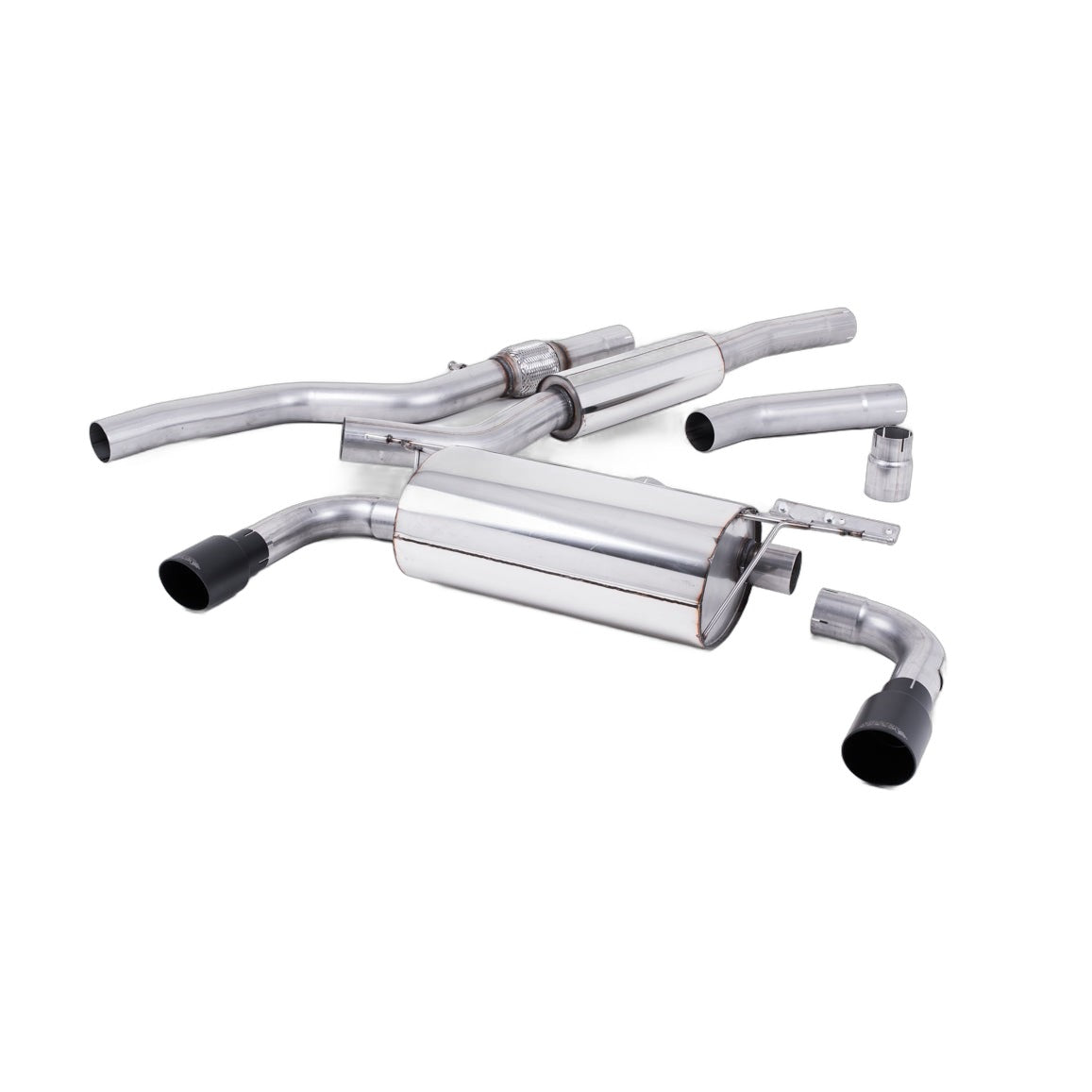 Milltek Sport Resonated Cat-Back Exhaust - Outlet Cerakote Black Tips for BMW 4 Series F82 (2014–2018)